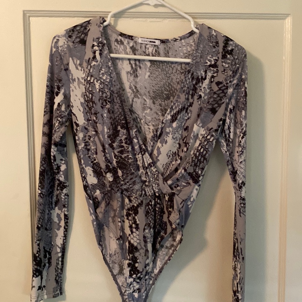 Fashion Nova snakeskin bodysuit